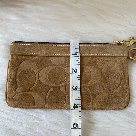 Coach Signature Beaded Leather Suede Tote Bag - Picture 12 of 16